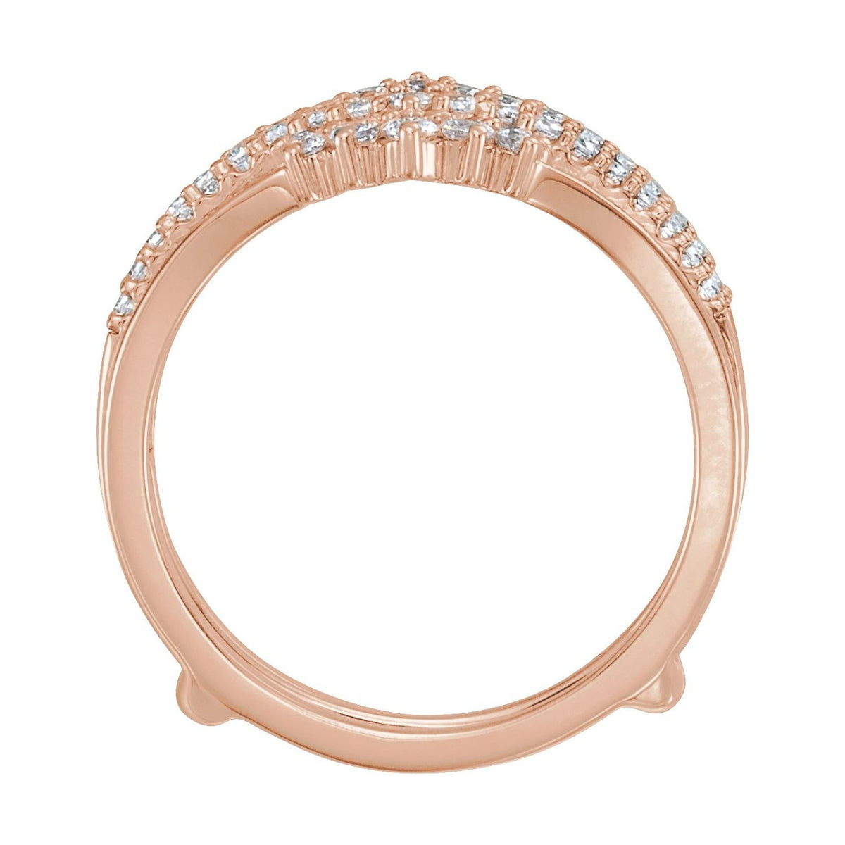 1/2 CTW Natural Diamond Ring Guard, Style 4