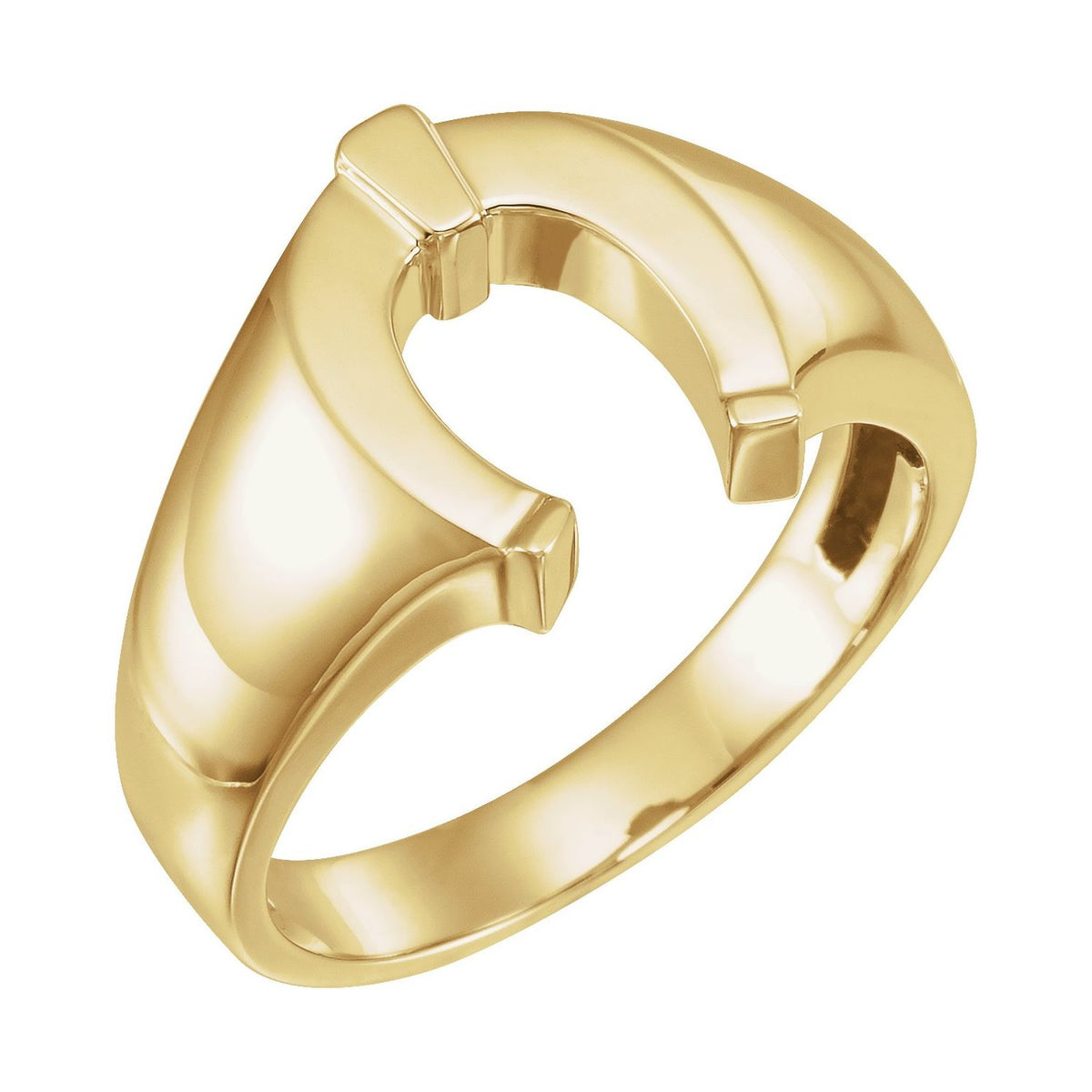 14K Yellow Gold Horseshoe Ring