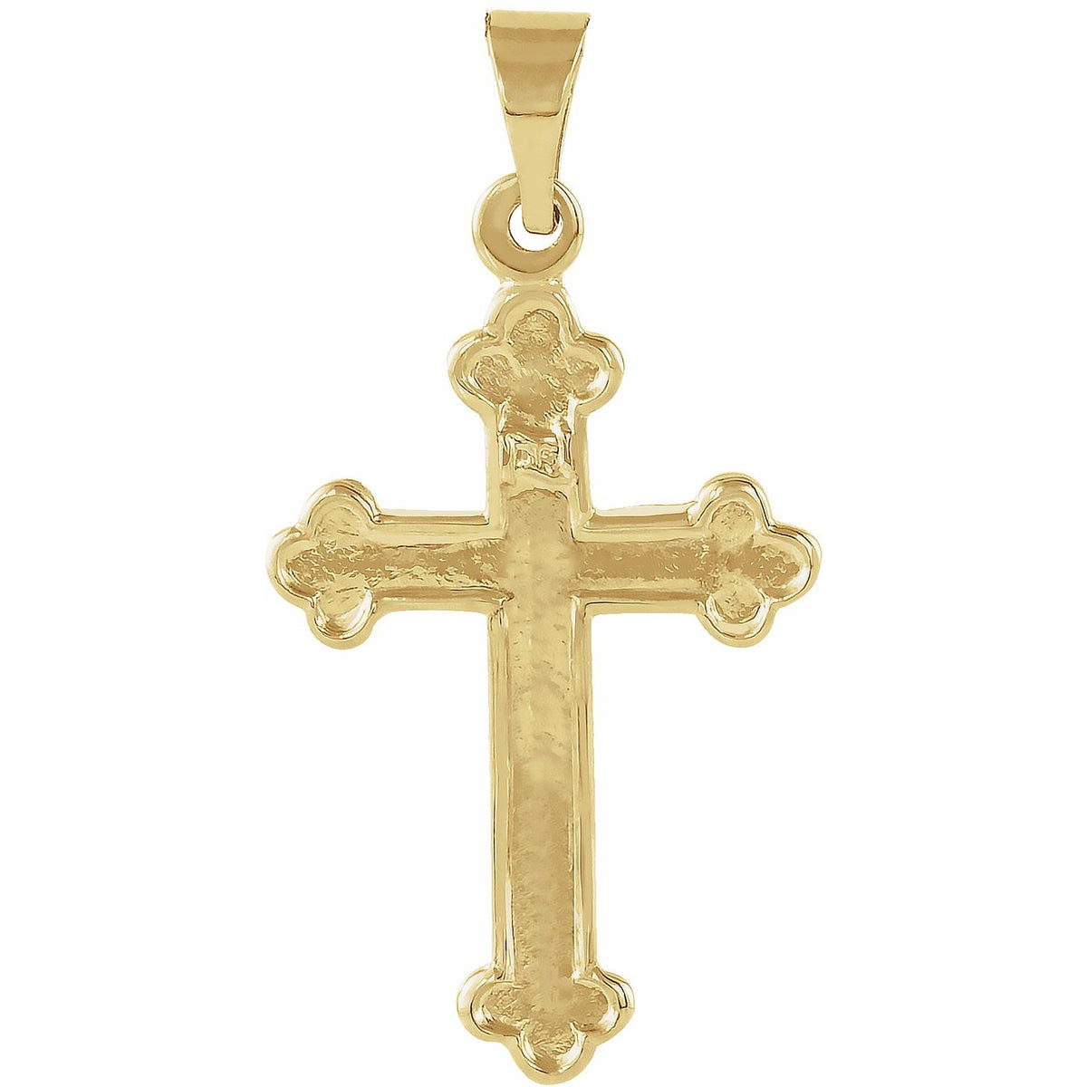 14K Yellow Gold 18.5x12. Cross Pendant