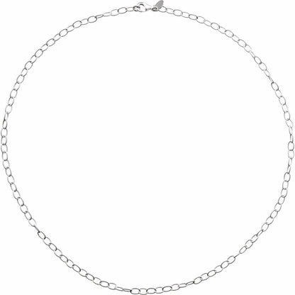 Sterling Silver Knurled Cable 18" Chain (CH1066)