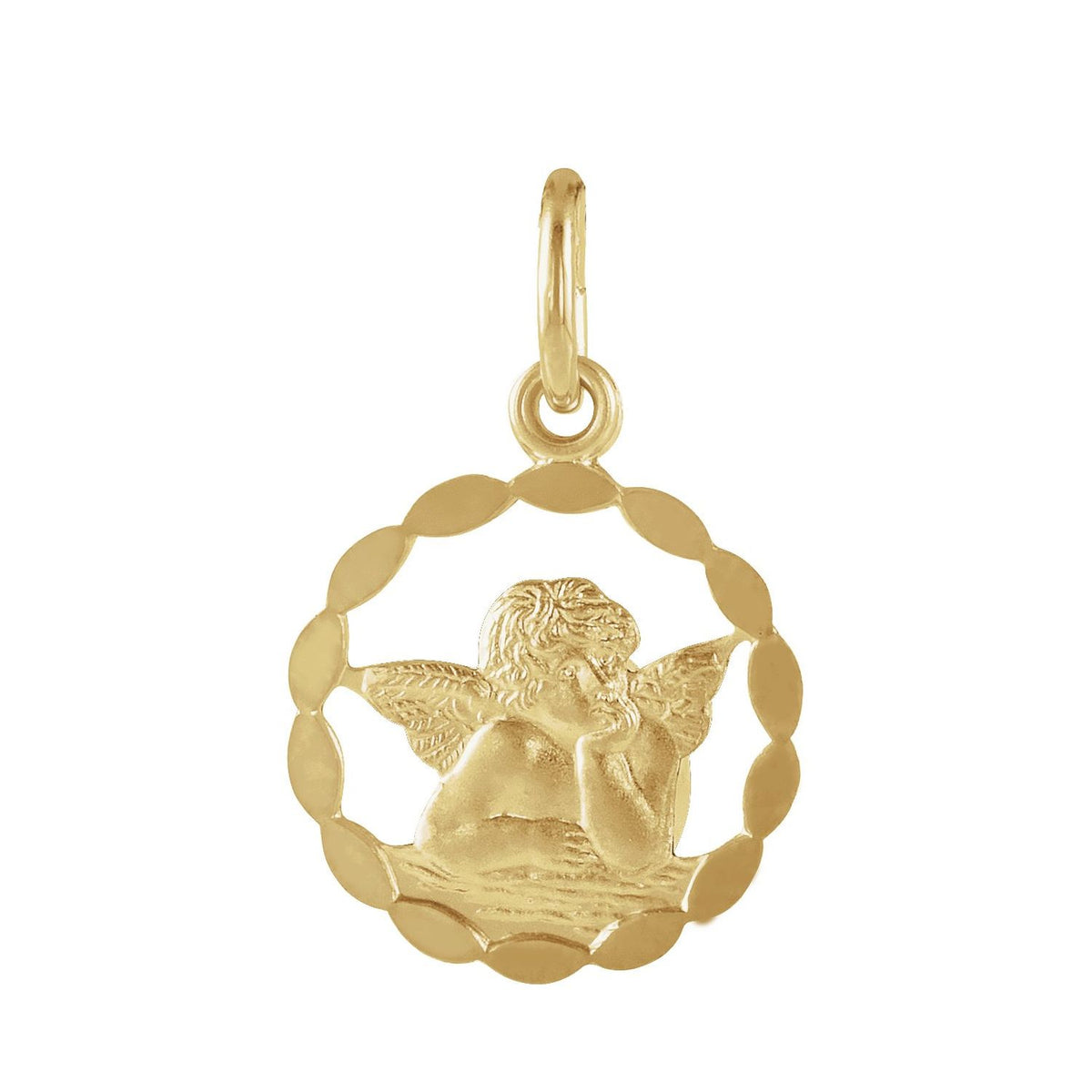 14K Yellow Gold Angel Pendant