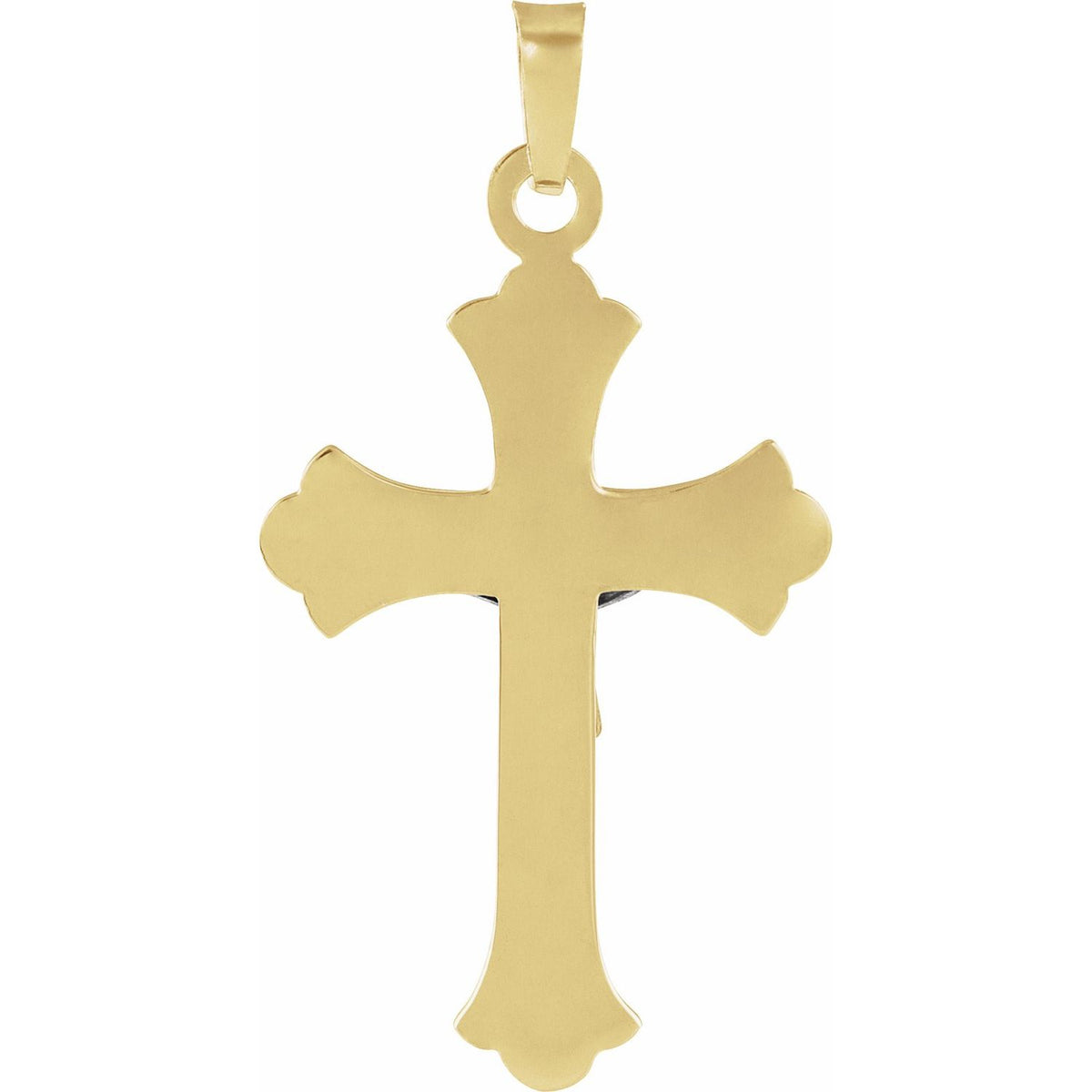 14K Yellow/White Gold 27.75x17 mm Crucifix Pendant