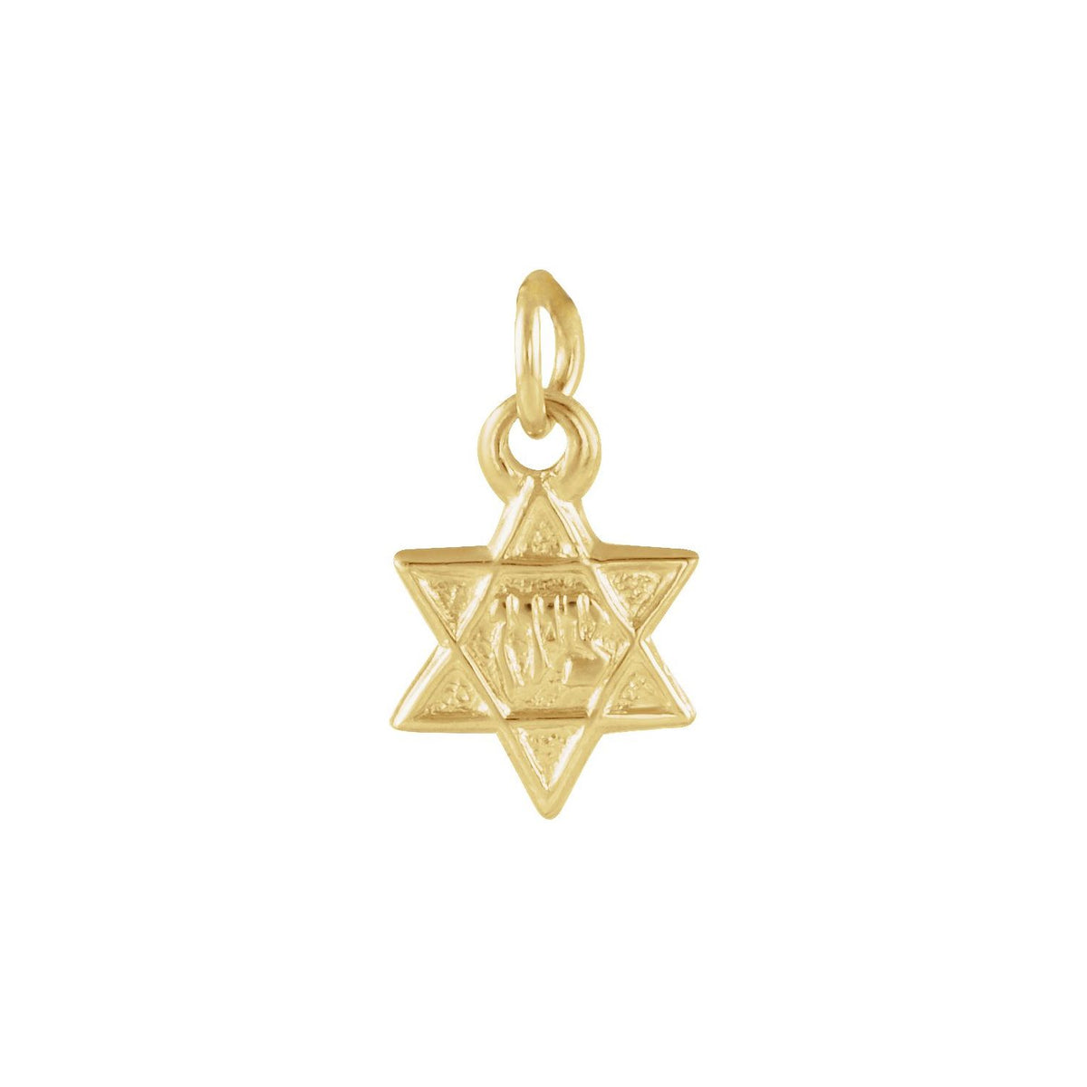 14K White Gold 7.5x7 mm Star of David Pendant