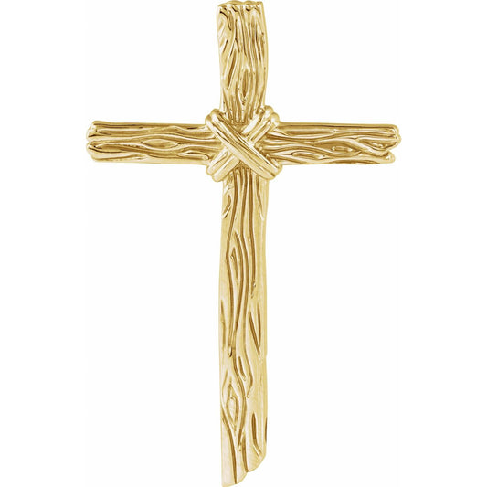 Woodgrain Cross Pendant