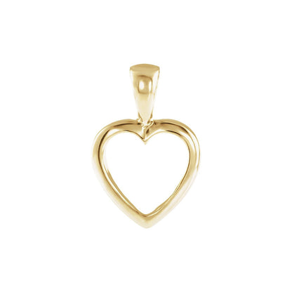 15x10 mm Open Heart Pendant