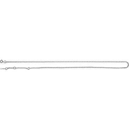 Sterling Silver Adjustable Cable 16-18" Chain