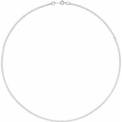 Sterling Silver Cable 16" Chain (CH1039)