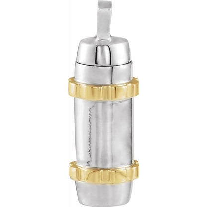 30.2x10.7 mm Cylinder Ash Holder Pendant