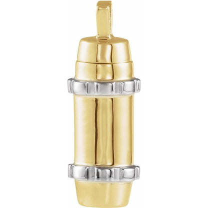 30.2x10.7 mm Cylinder Ash Holder Pendant