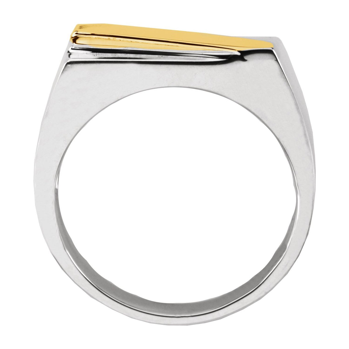 Sterling Silver & 14K Yellow Gold Signet Ring