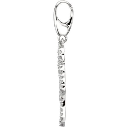 14K White Gold 1/3 CTW Natural Diamond Four-Leaf Clover Charm/Pendant