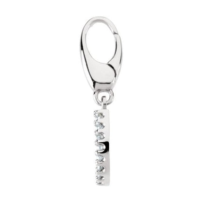 14K White Gold .07 CTW Natural Diamond Horseshoe Charm/Pendant