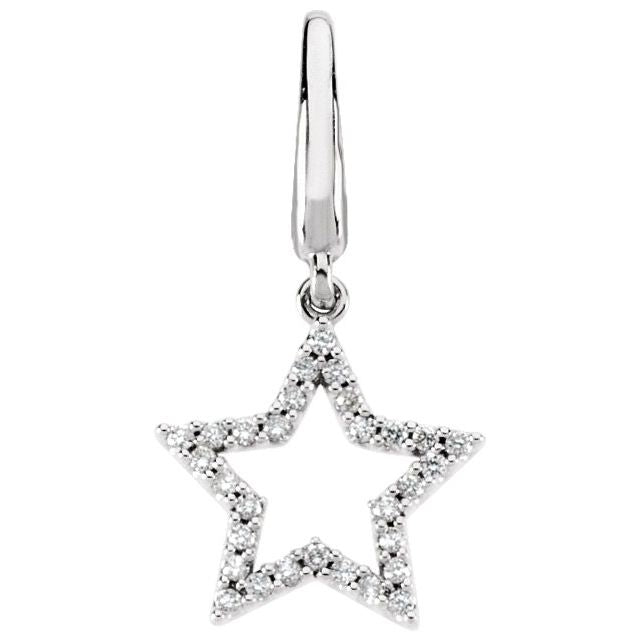 1/8 CTW Natural Diamond Star Charm/Pendant
