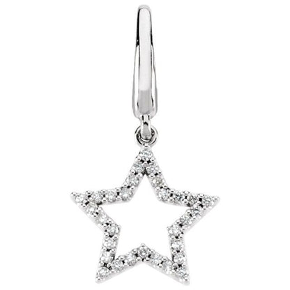 1/8 CTW Natural Diamond Star Charm/Pendant