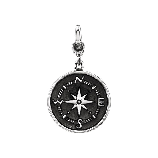 Sterling Silver Compass Charm/Pendant