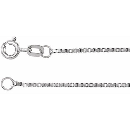 Sterling Silver Box 24" Chain, 1 mm — 3.36 g