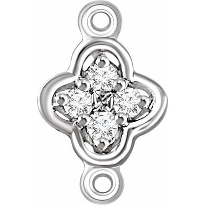 14K White Gold .02 CTW Natural Diamond Link