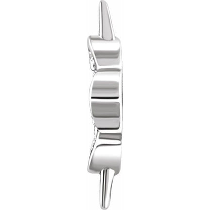 14K White Gold .02 CTW Natural Diamond Link