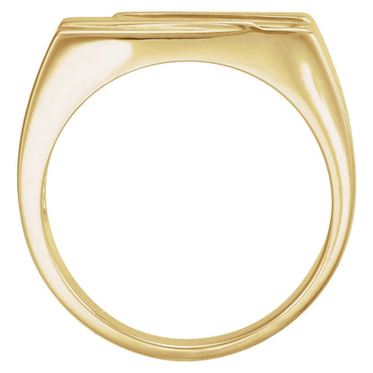Sterling Silver & 14K Yellow Gold Signet Ring