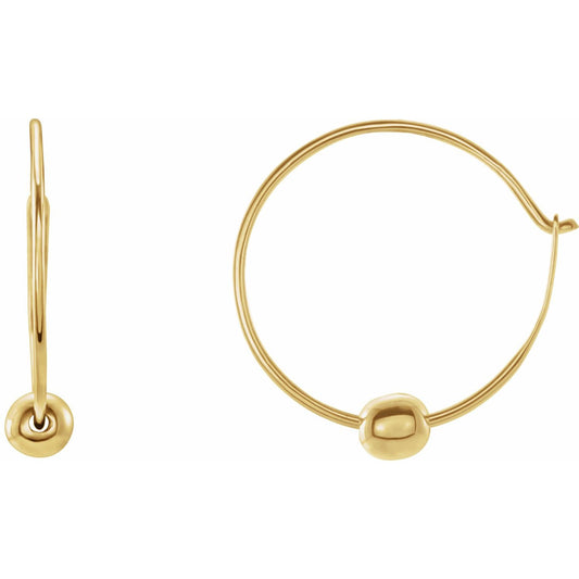 Youth Bead Hoop Earrings