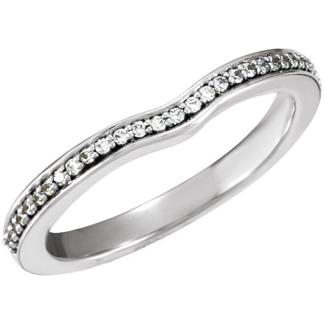 1/10 CTW Natural Diamond Contour Band, 2.3 mm