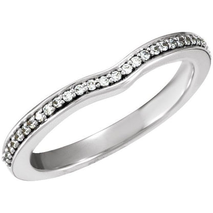 1/10 CTW Natural Diamond Contour Band, 2.3 mm