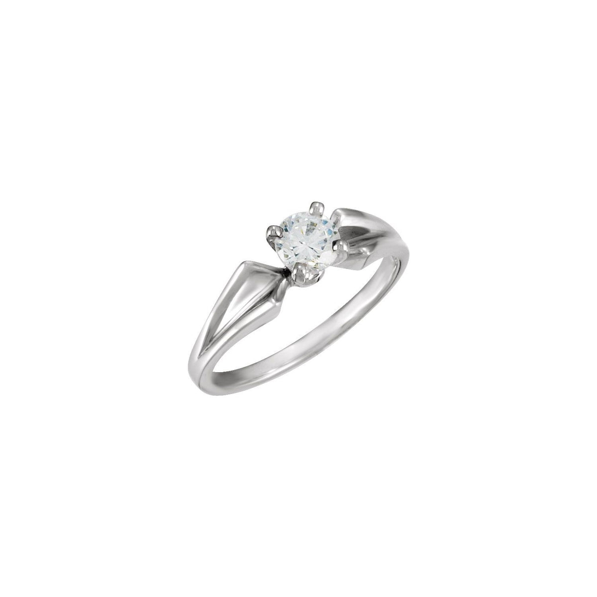 14K Yellow Gold Band, Solitaire Engagement