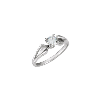 14K Yellow Gold Band, Solitaire Engagement