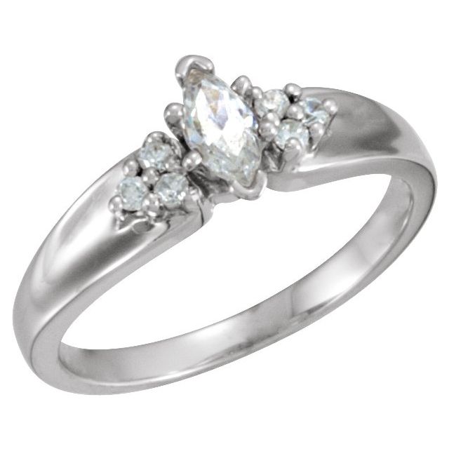 14K X1 White Gold Band