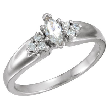 14K X1 White Gold Band