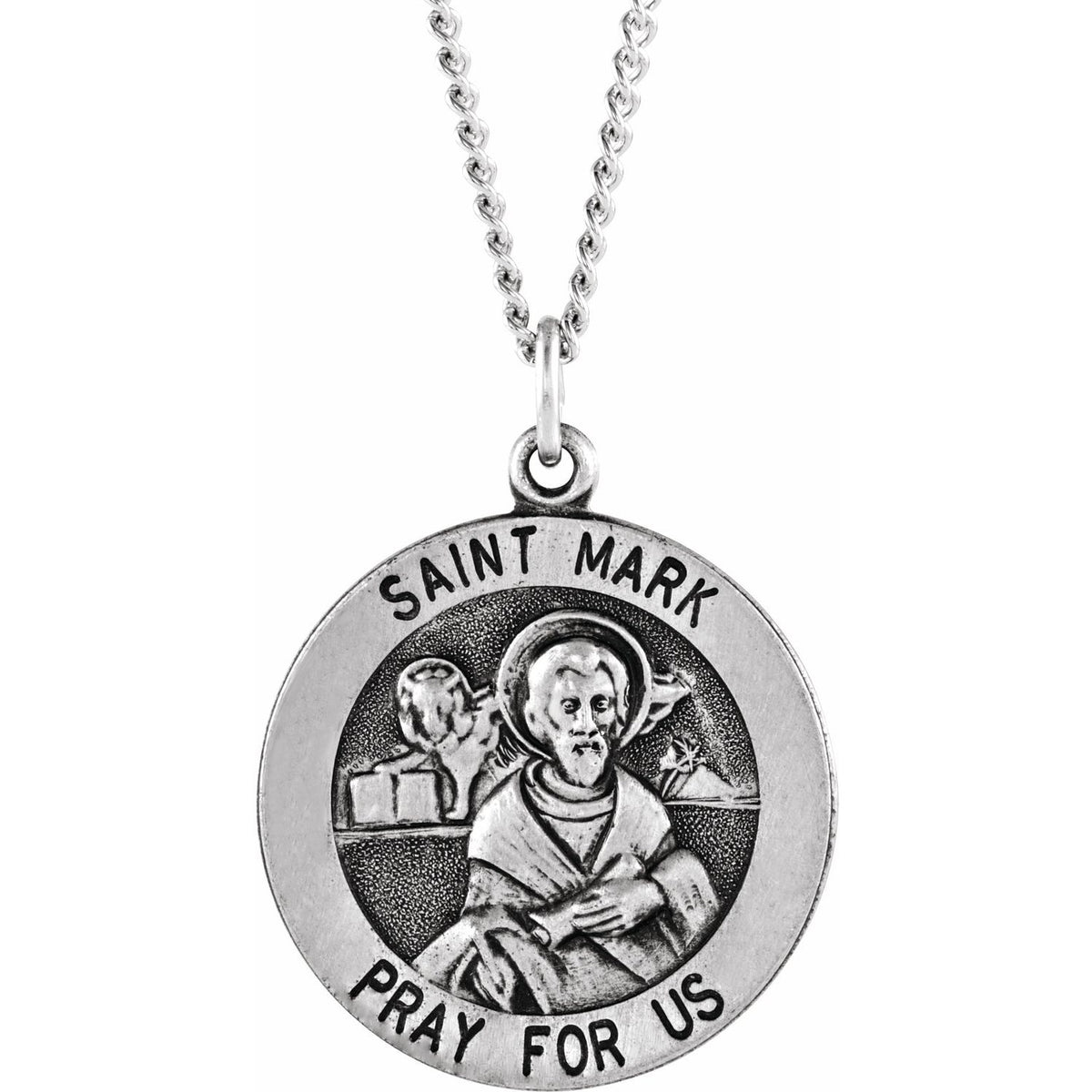 14K Yellow Gold Round St. Mark Medal