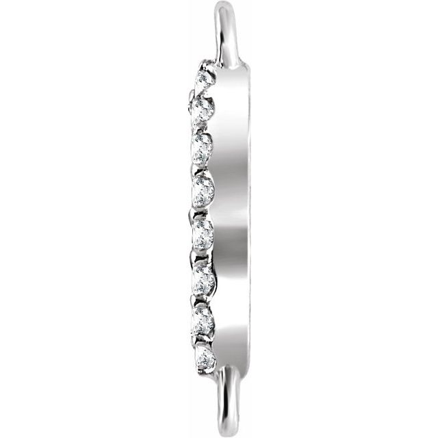 14K White Gold .06 CTW Natural Diamond Link