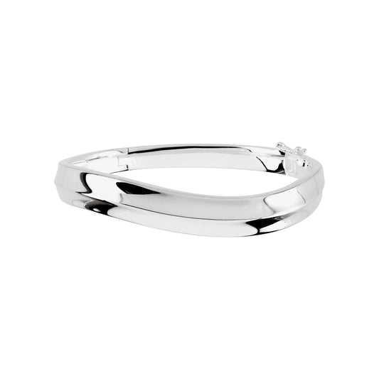 Sterling Silver Hinged Bangle 6 1/2" Bracelet