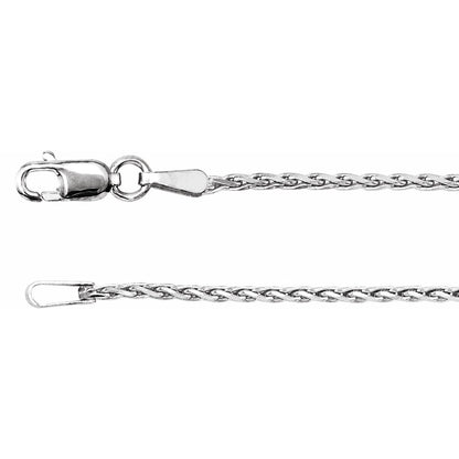 Sterling Silver Diamond-Cut Wheat 16" Chain