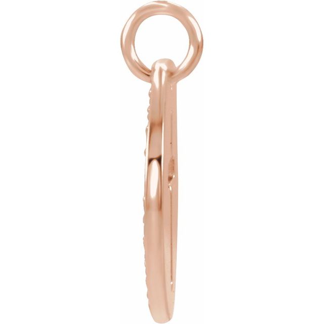 14K Rose Gold .08 CTW Natural Diamond Pierced Cross Pendant