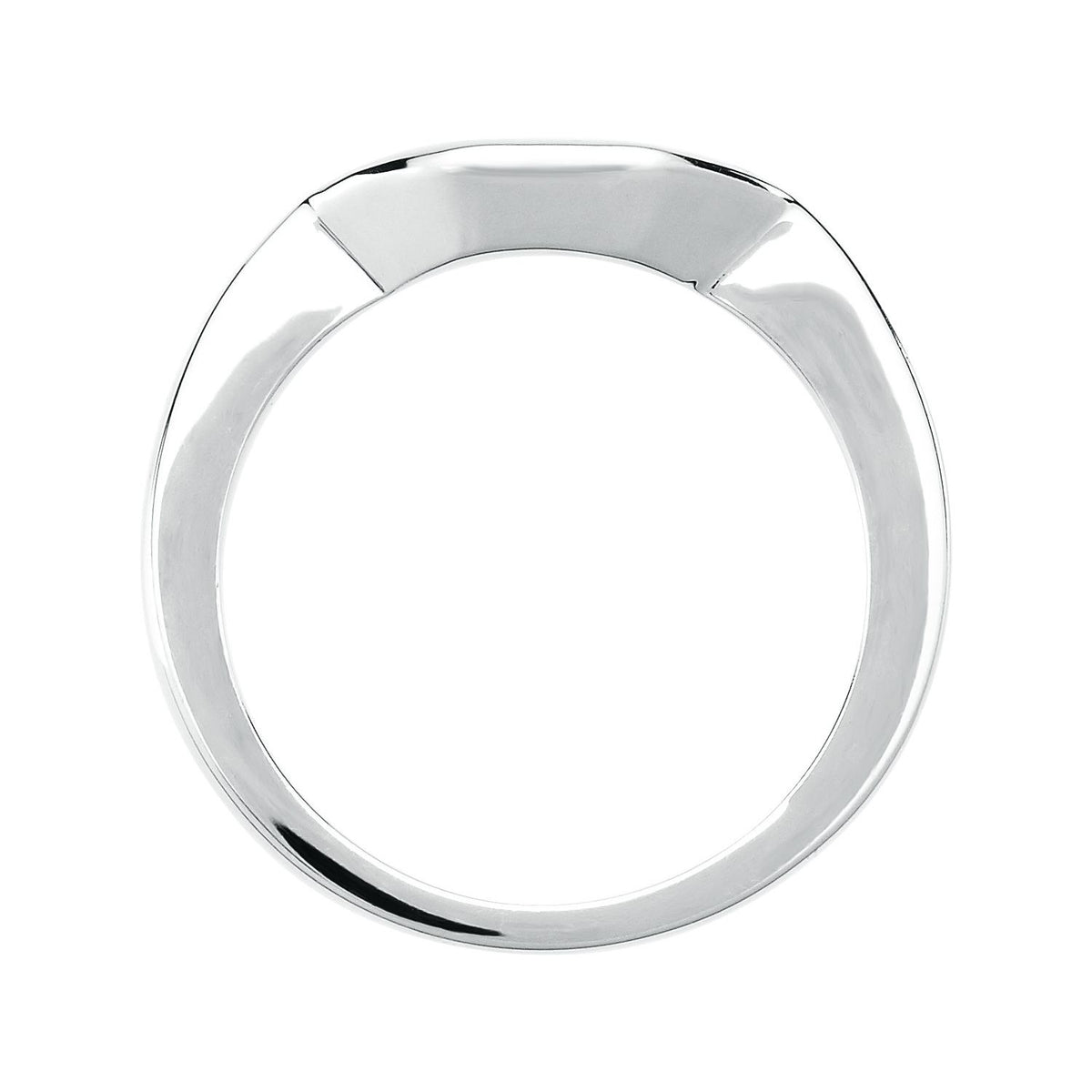 Band for 4x4 mm Square Ring, Three-Stone Engagement
