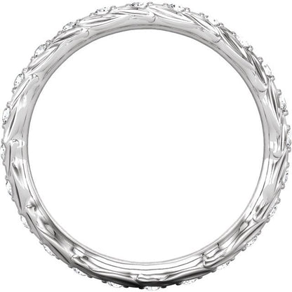 1/5 CTW Lab-Grown Diamond Eternity Band, 3.5 mm