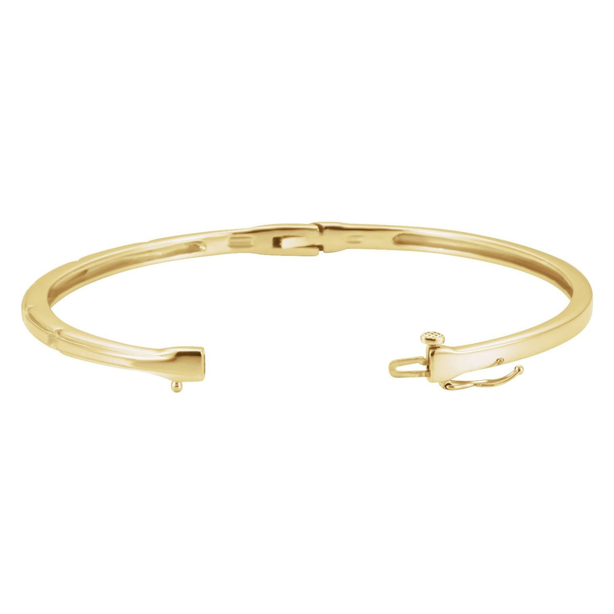 14K Yellow Gold 1/4 CTW Lab-Grown Diamond Bangle 6" Bracelet