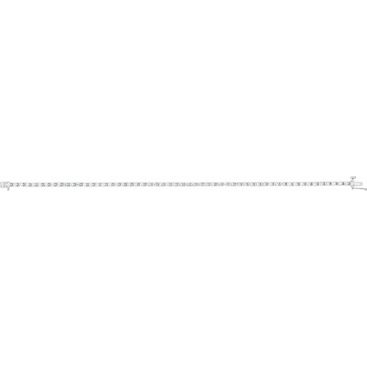 14K White Gold 2 1/4 CTW Lab-Grown Diamond Line 7 1/4" Bracelet