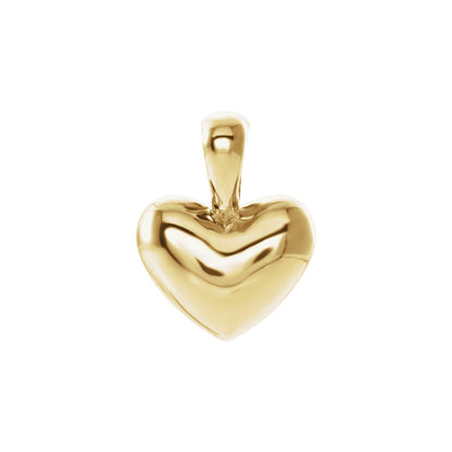 14K Yellow Gold Youth Heart Pendant