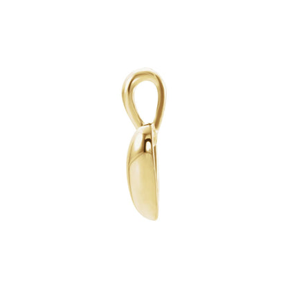 14K Yellow Gold Youth Heart Pendant