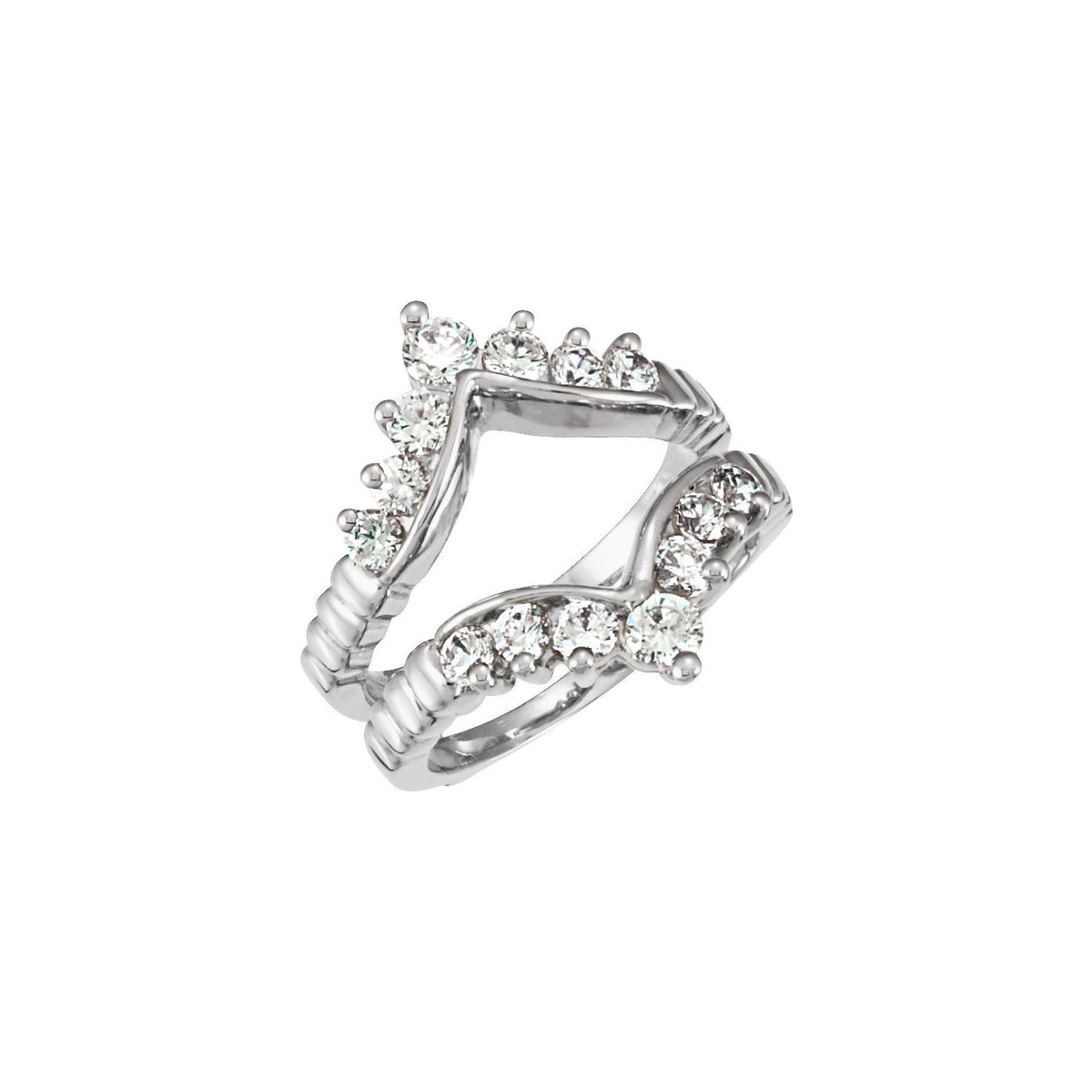 14K Yellow Gold 1/2 CTW Natural Diamond Ring Guard, Style 2