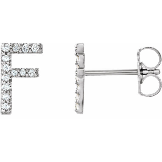 .05 CTW Natural Diamond Initial Earring