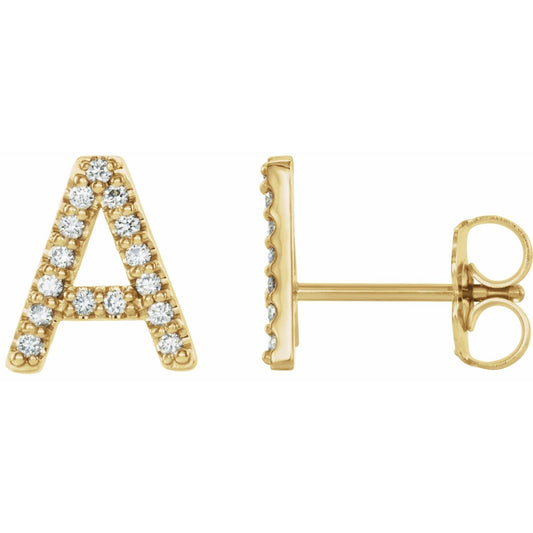 .06 CTW Natural Diamond Initial Earring