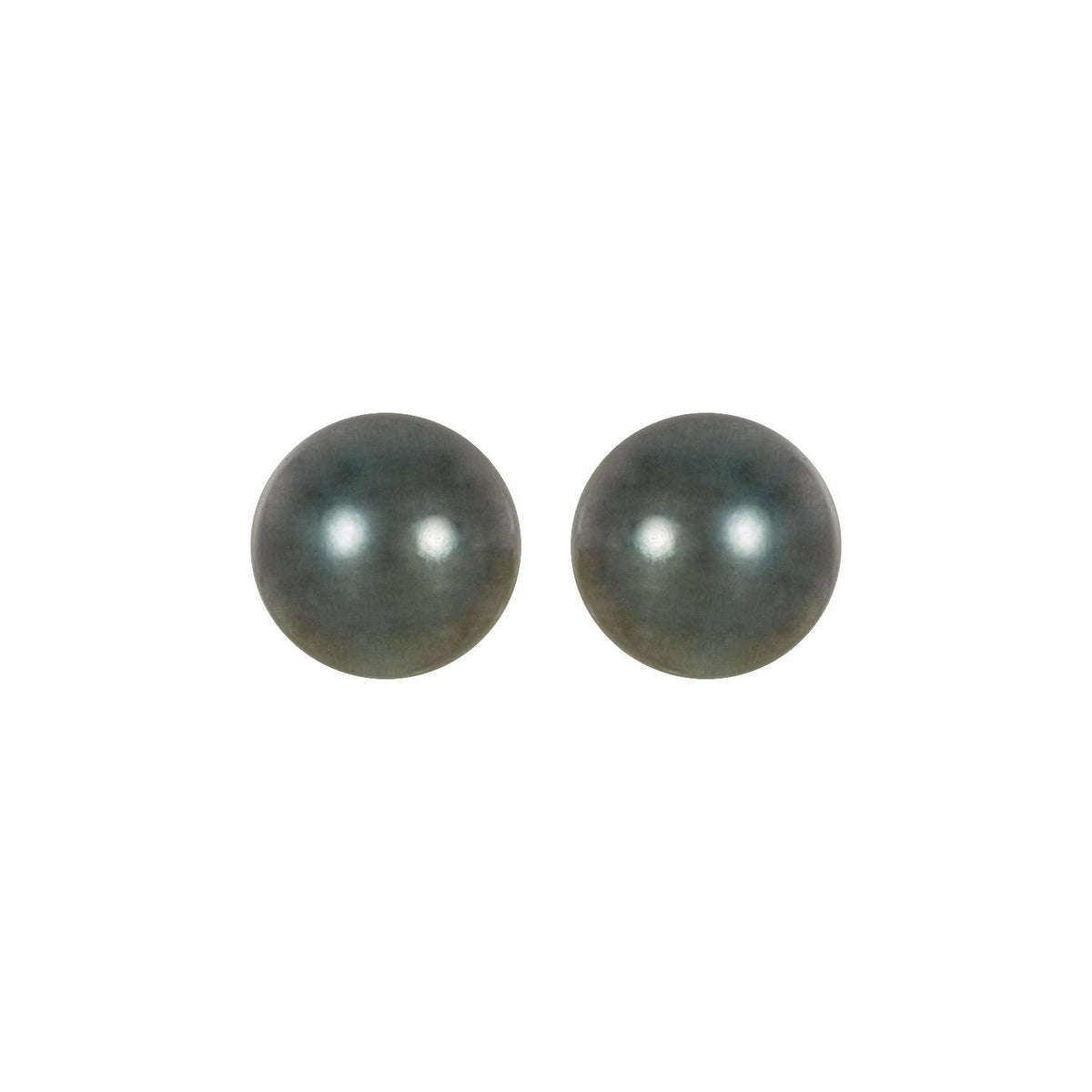 14K Palladium White Gold Cultured Gray Tahitian Pearl Earrings