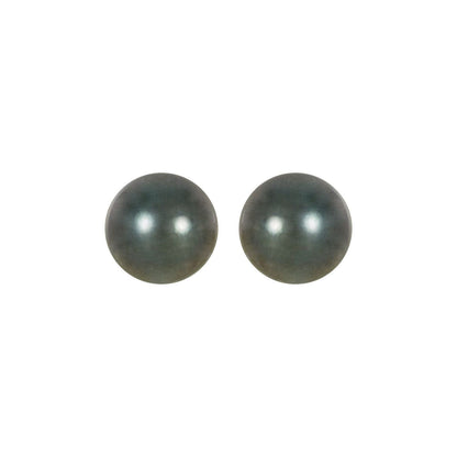 14K Palladium White Gold Cultured Gray Tahitian Pearl Earrings