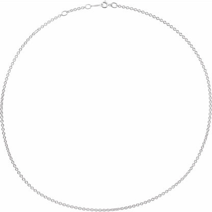 Sterling Silver Adjustable Cable 16-18" Chain