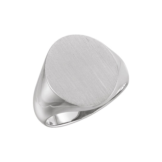 18x16 mm Oval Signet Ring