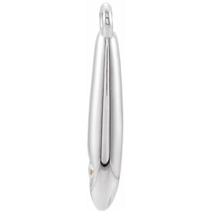 14K White Gold .03 CTW Natural Diamond Geometric Dangle