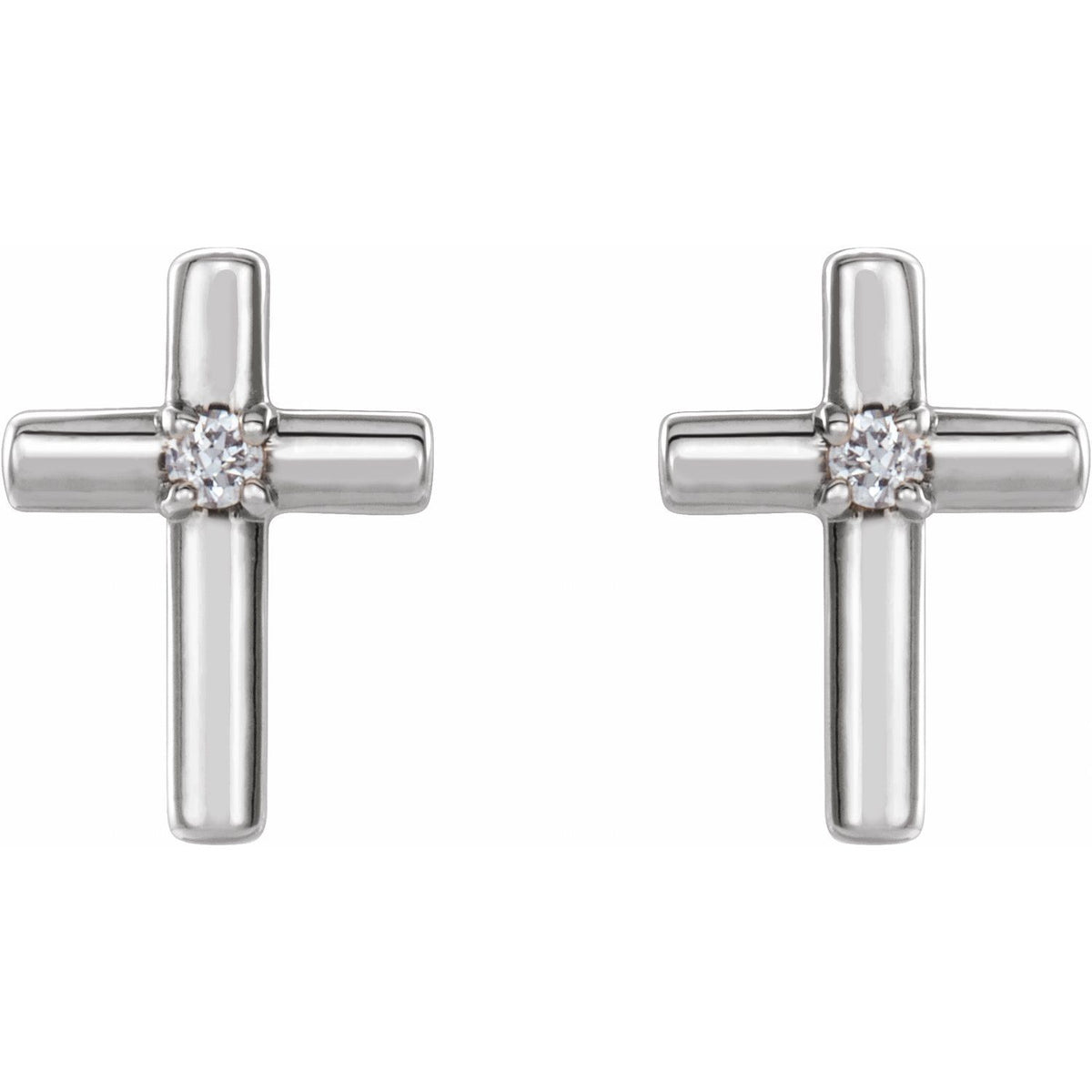 .06 CTW Natural Diamond Cross Earrings